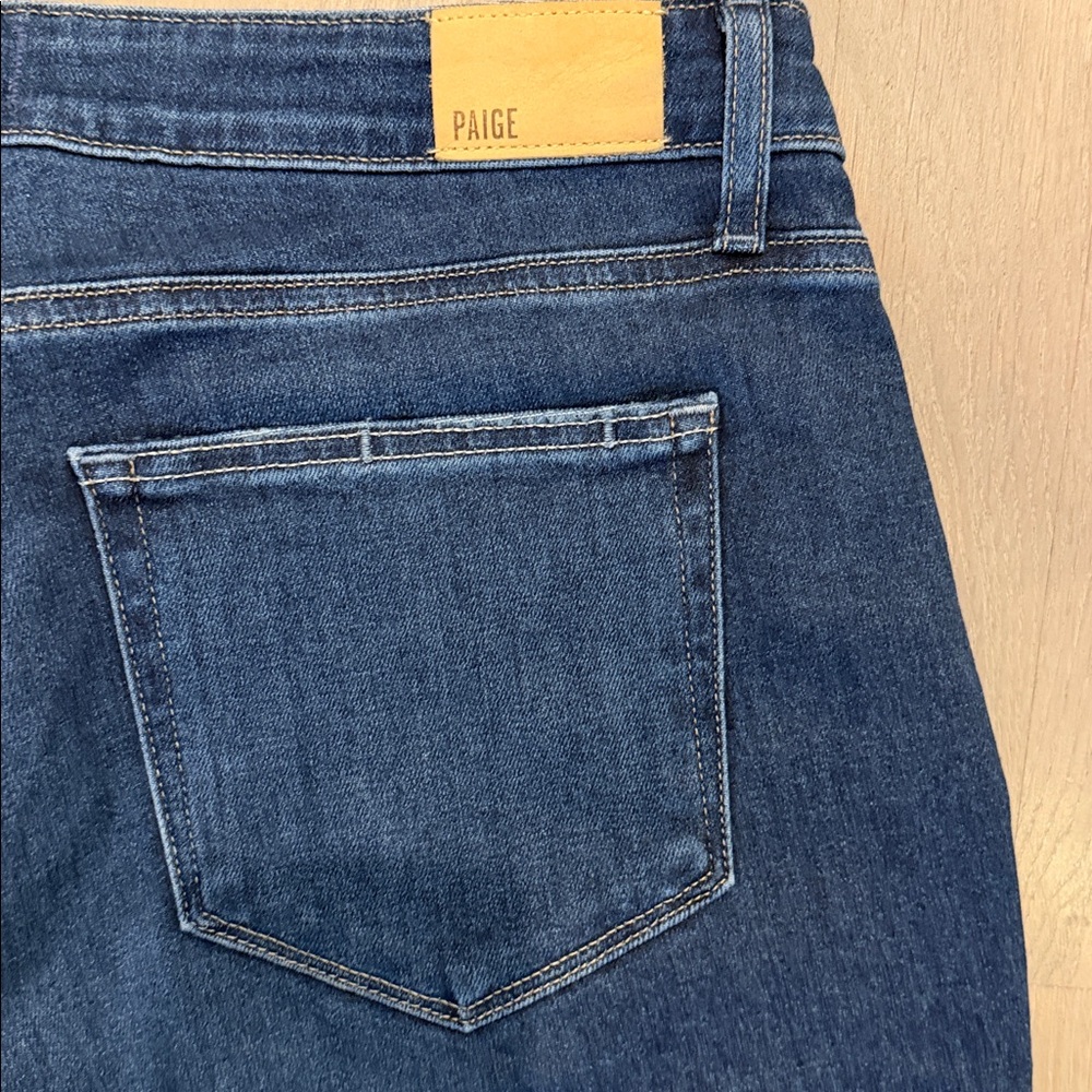 PAIGE Genevieve Dark Blue Flare Jeans,like New, sz 32 - Picture 8 of 14